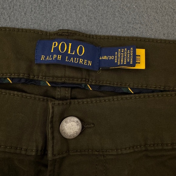 Polo Ralph Lauren Varick Slim Straight Mens 44Bx30 Green Stretch Chino Pants NEW - Picture 5 of 8